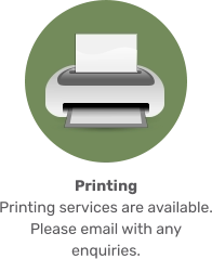 Printing Printing services are available. Please email with any enquiries.