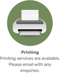 Printing Printing services are available. Please email with any enquiries.
